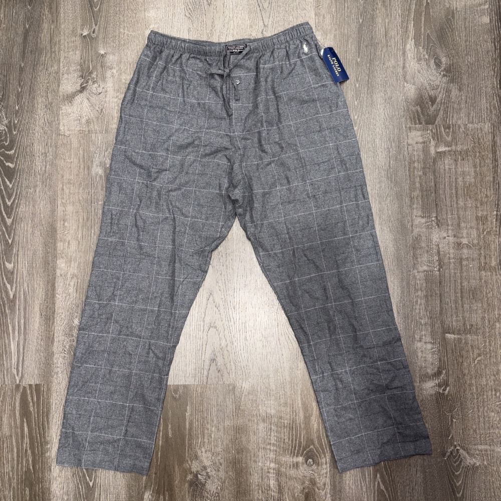 NWT Polo Ralph Lauren Sleepwear Pants Mens XL Gray Pajama Underwear Cotton